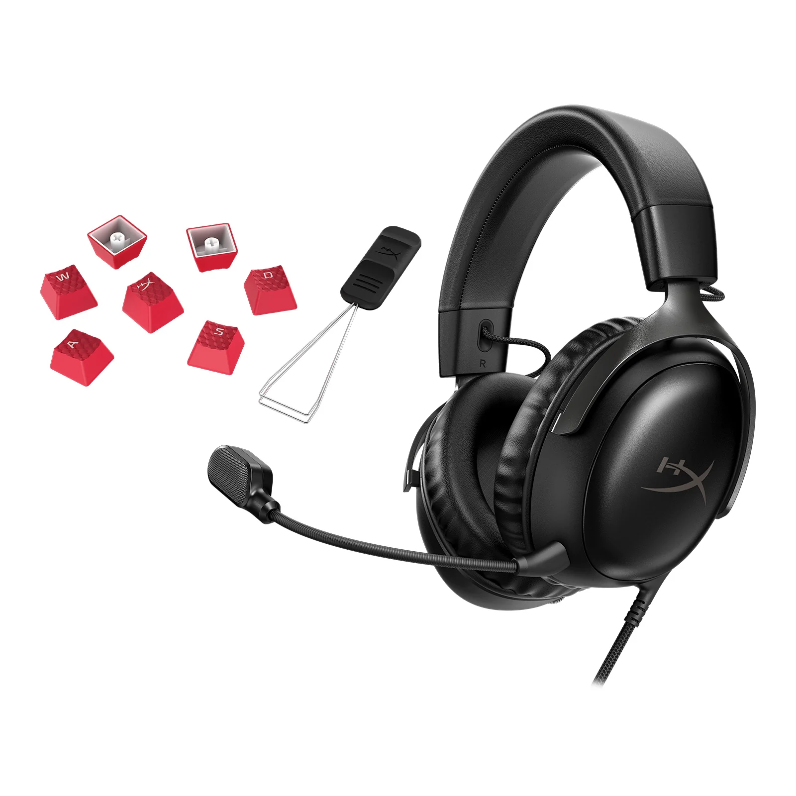 HyperX Bundle - Cloud III Wired Headset, Rubber Keycaps - Image 2