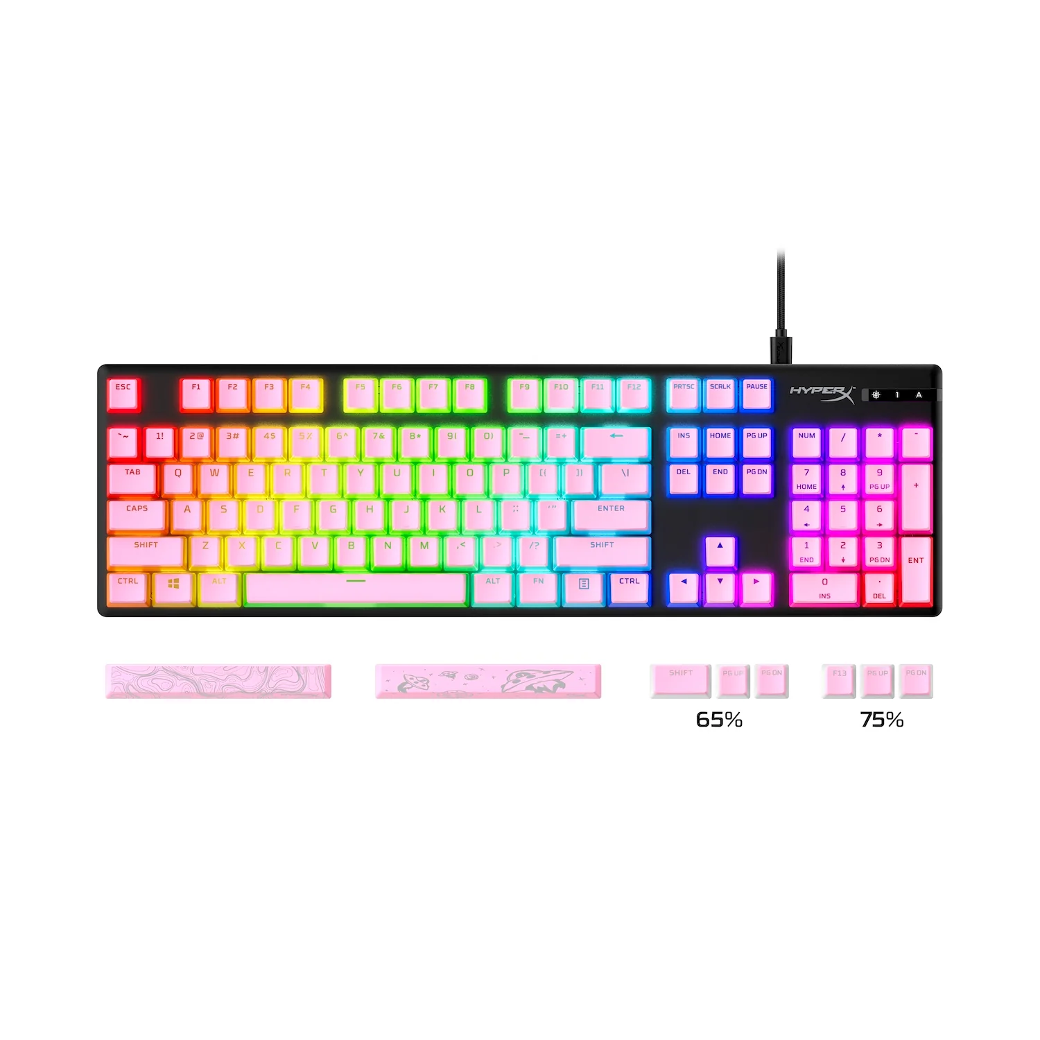 HyperX Pudding Keycaps 2 - Full Key Set - PBT - Image 13