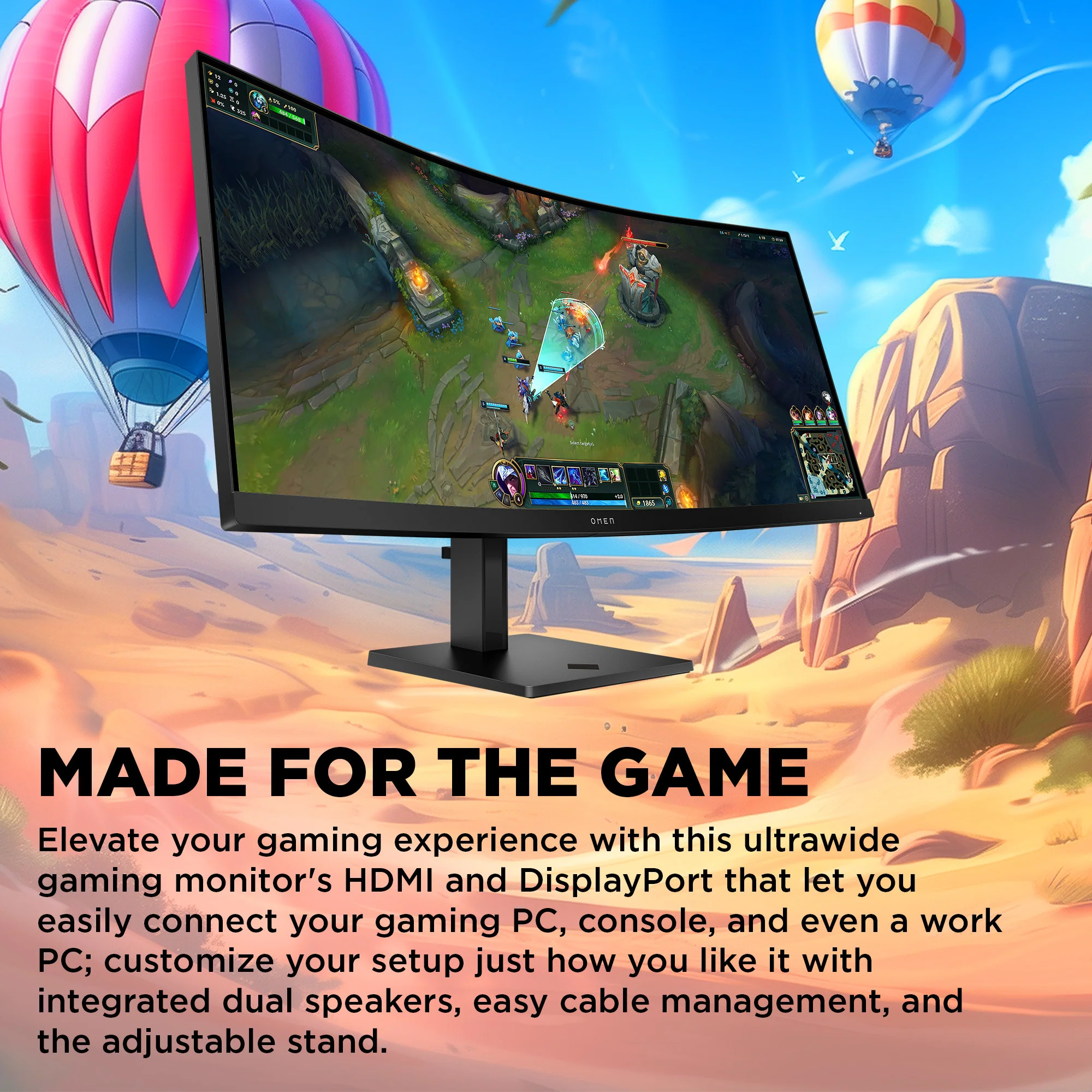 OMEN 34 inch WQHD 180Hz Curved Gaming Monitor - OMEN 34c G2 - Image 5