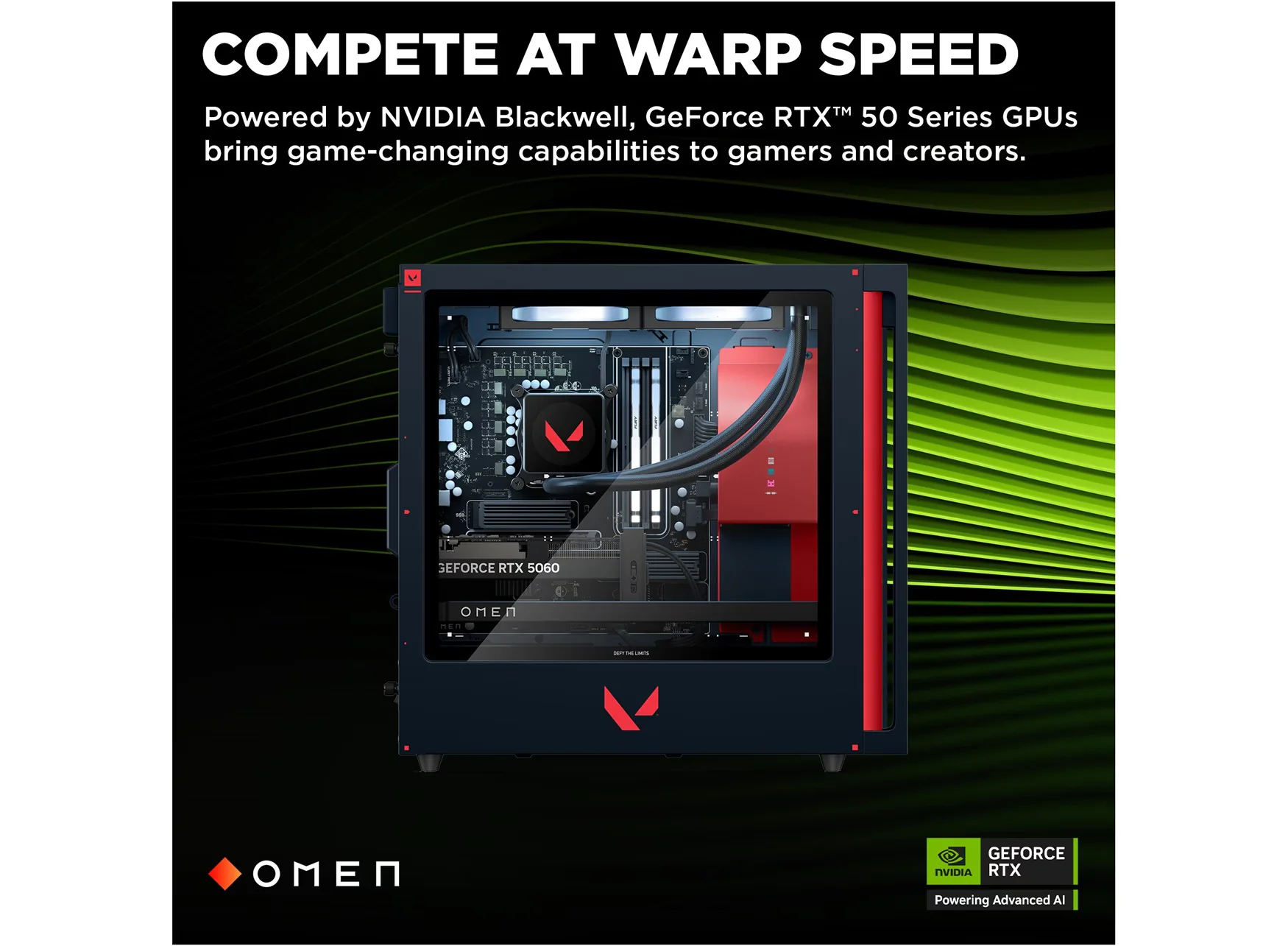 OMEN 35L Gaming Desktop GT16-0080t PC, Windows 11 Home, Intel® Core™ i7, 32GB RAM, 1TB SSD, NVIDIA® GeForce RTX™ 5060, Valorant Limited Edition - Image 3