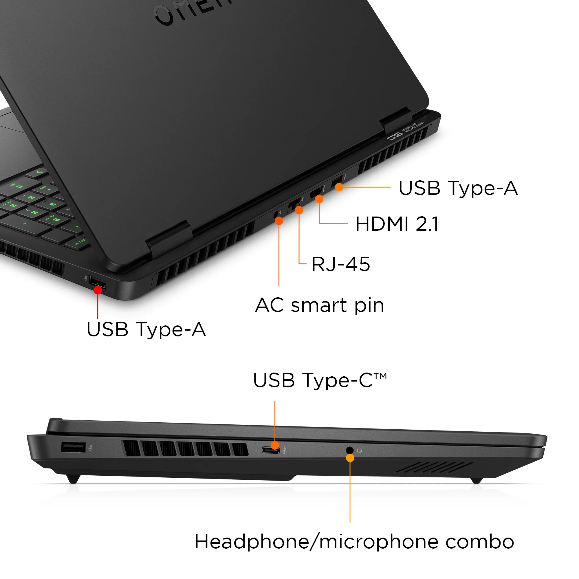 OMEN Gaming Laptop 16-ap0047nr 16", Windows 11 Home, AMD Ryzen™ AI 7, 16GB RAM, 1TB SSD, NVIDIA® GeForce RTX™ 5060, 2K, Shadow black - Image 10