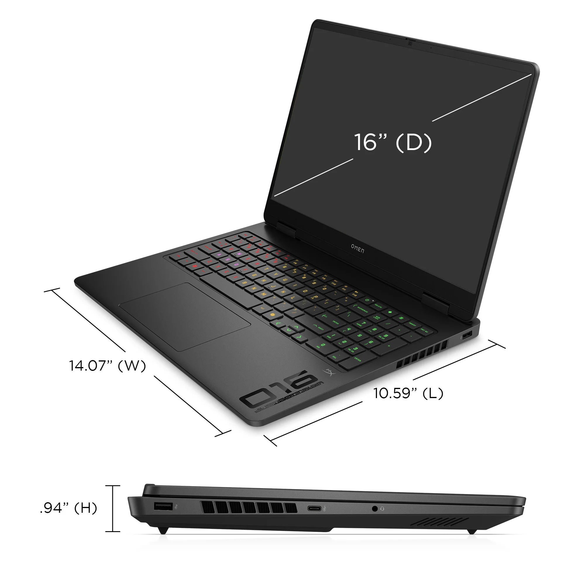 OMEN Gaming Laptop 16-ap0097nr 16", Windows 11 Home, AMD Ryzen™ AI 9, 32GB RAM, 1TB SSD, NVIDIA® GeForce RTX™ 5070, WQXGA, Shadow black - Image 9