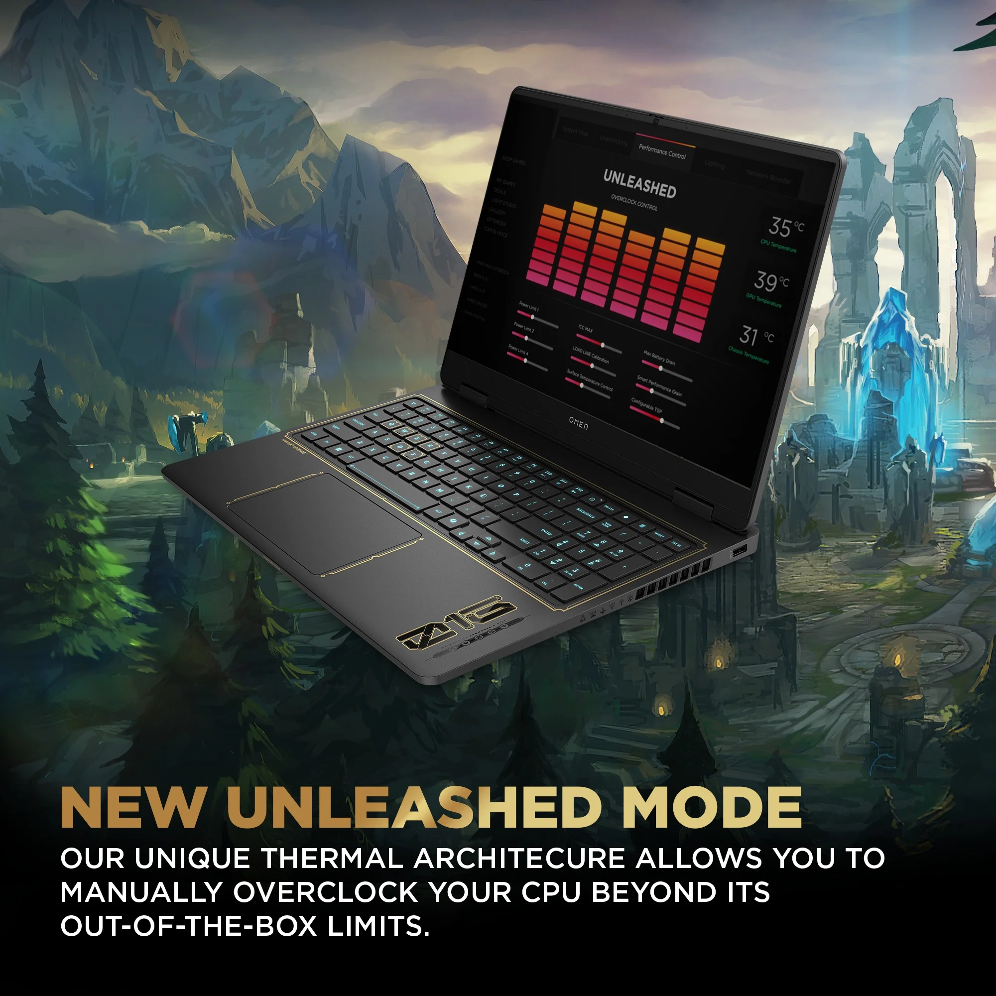 OMEN Gaming Laptop 16, Windows 11 Home, 16", Intel® Core™ i7, 32GB RAM, 1TB SSD, NVIDIA® GeForce RTX™ 5070, WQXGA, Shadow black (League of Legends Limited Edition) - Image 4