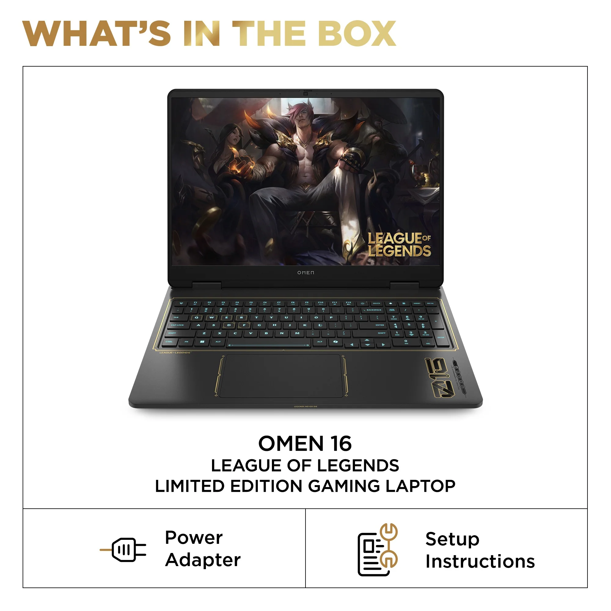 OMEN Gaming Laptop 16, Windows 11 Home, 16", Intel® Core™ i7, 32GB RAM, 1TB SSD, NVIDIA® GeForce RTX™ 5070, WQXGA, Shadow black (League of Legends Limited Edition) - Image 9
