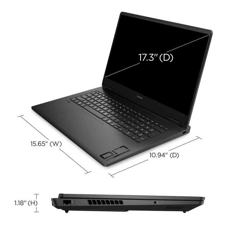 OMEN Gaming Laptop 17-db0047nr 17.3", Windows 11 Home,  AMD Ryzen™ 7, 16GB RAM, 1TB SSD, NVIDIA® GeForce RTX™ 4070, QHD, Shadow black - Image 8