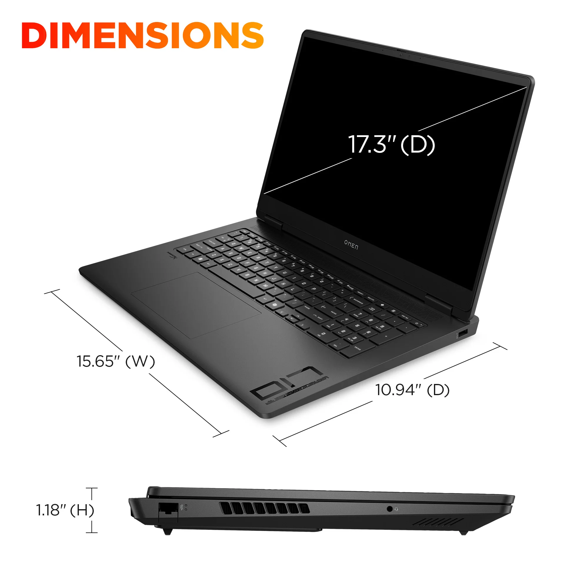 OMEN Gaming Laptop 17-db1097nr 17.3", Windows 11 Home, AMD Ryzen™ AI 7, 32GB RAM, 1TB SSD, NVIDIA® GeForce RTX™ 5070, QHD, Shadow black - Image 5