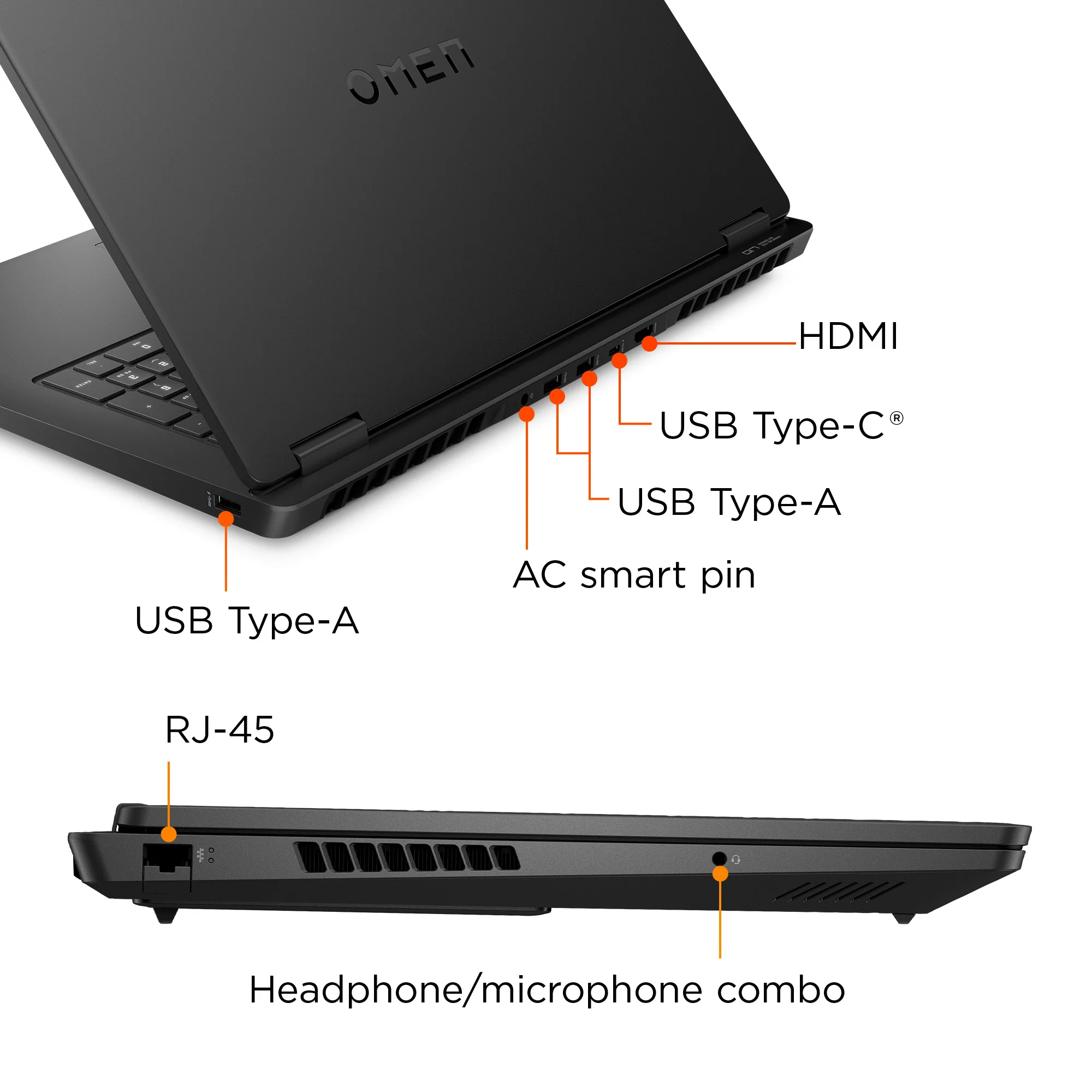 OMEN Gaming Laptop 17-db1097nr 17.3", Windows 11 Home, AMD Ryzen™ AI 7, 32GB RAM, 1TB SSD, NVIDIA® GeForce RTX™ 5070, QHD, Shadow black - Image 6