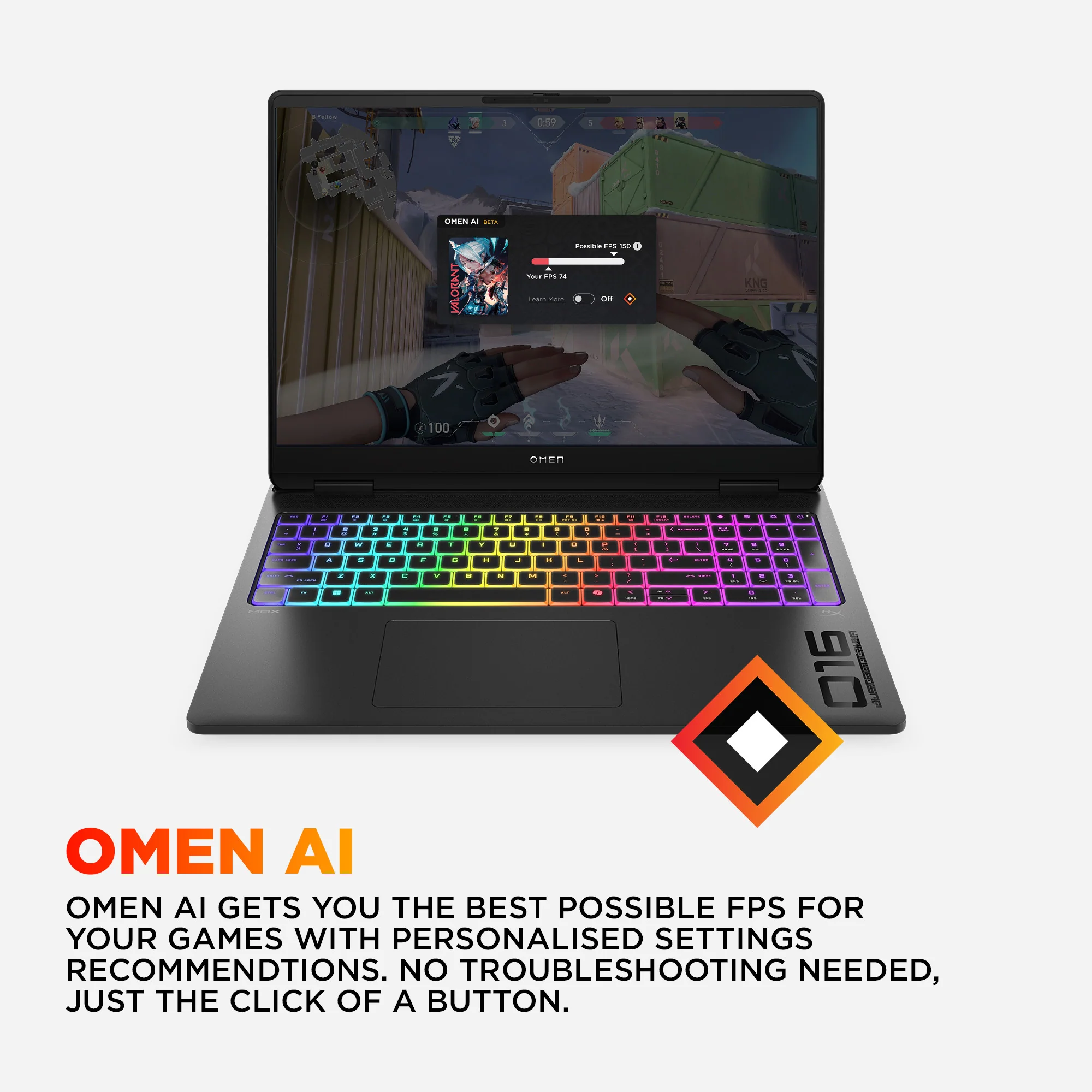 OMEN MAX Gaming Laptop 16, Windows 11 Home, 16", AMD Ryzen™ AI 9, 32GB RAM, 1TB SSD, NVIDIA® GeForce RTX™ 5080, WQXGA, Shadow black - Image 8
