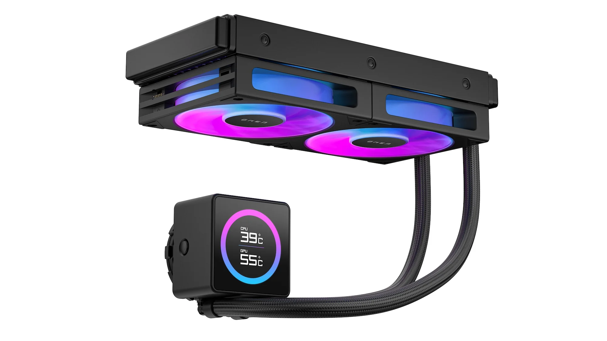 OMEN Modular 240mm LCD Liquid Cooler - Black - Image 2