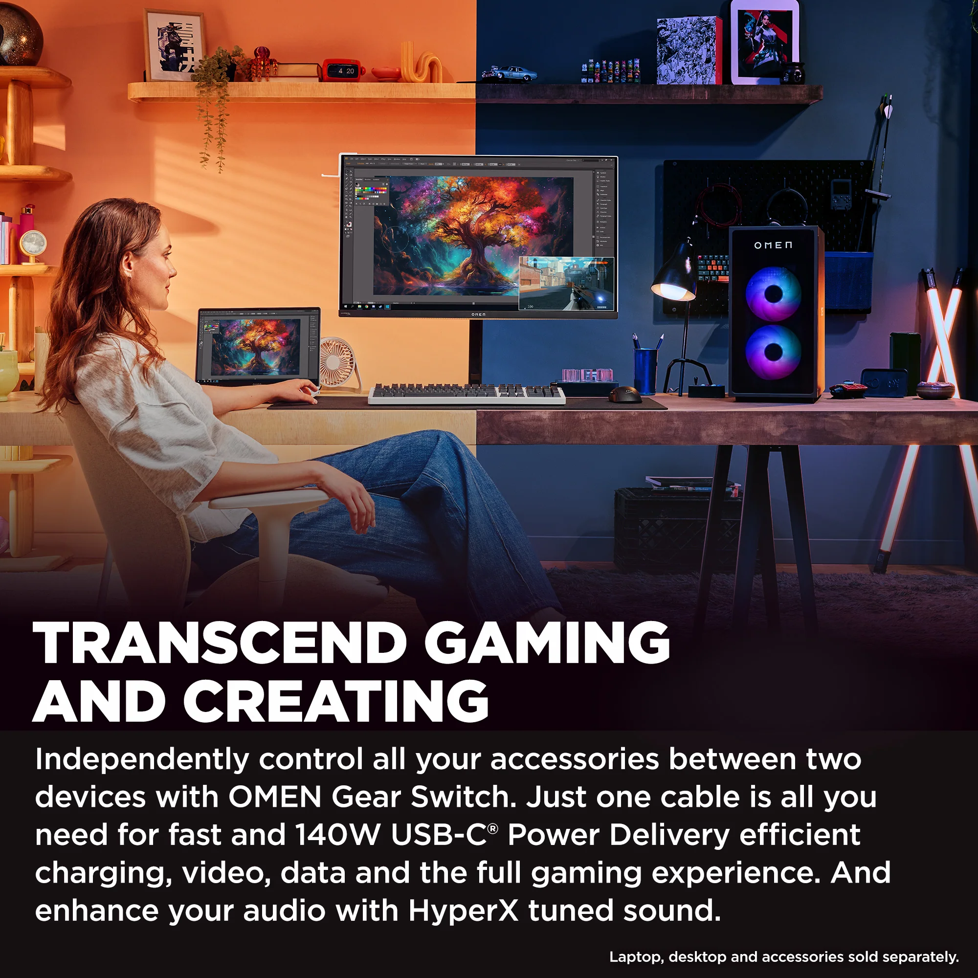 OMEN Transcend 31.5 inch UHD 240Hz OLED Gaming Monitor  - OMEN Transcend 32 - Image 4