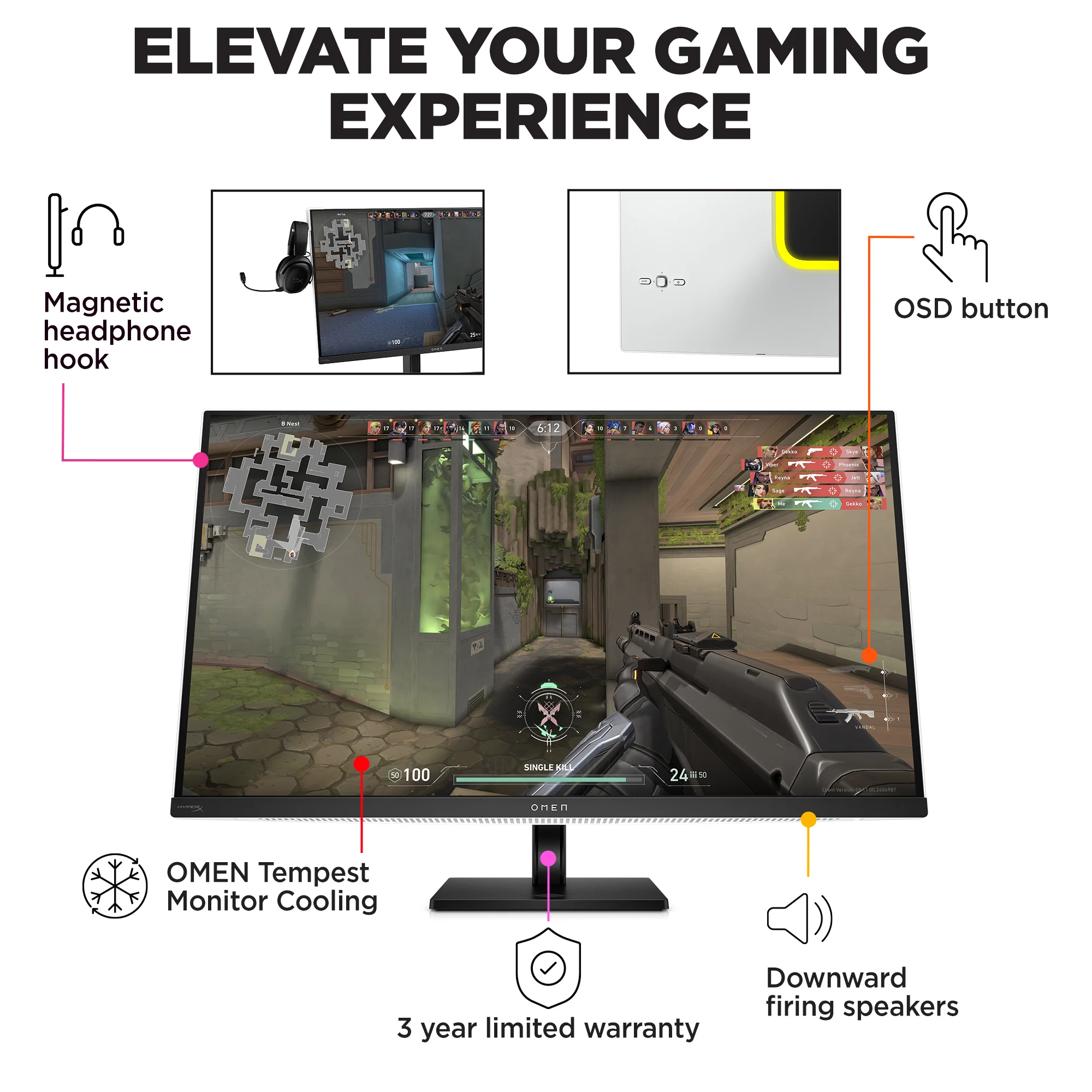 OMEN Transcend 31.5 inch UHD 240Hz OLED Gaming Monitor  - OMEN Transcend 32 - Image 6
