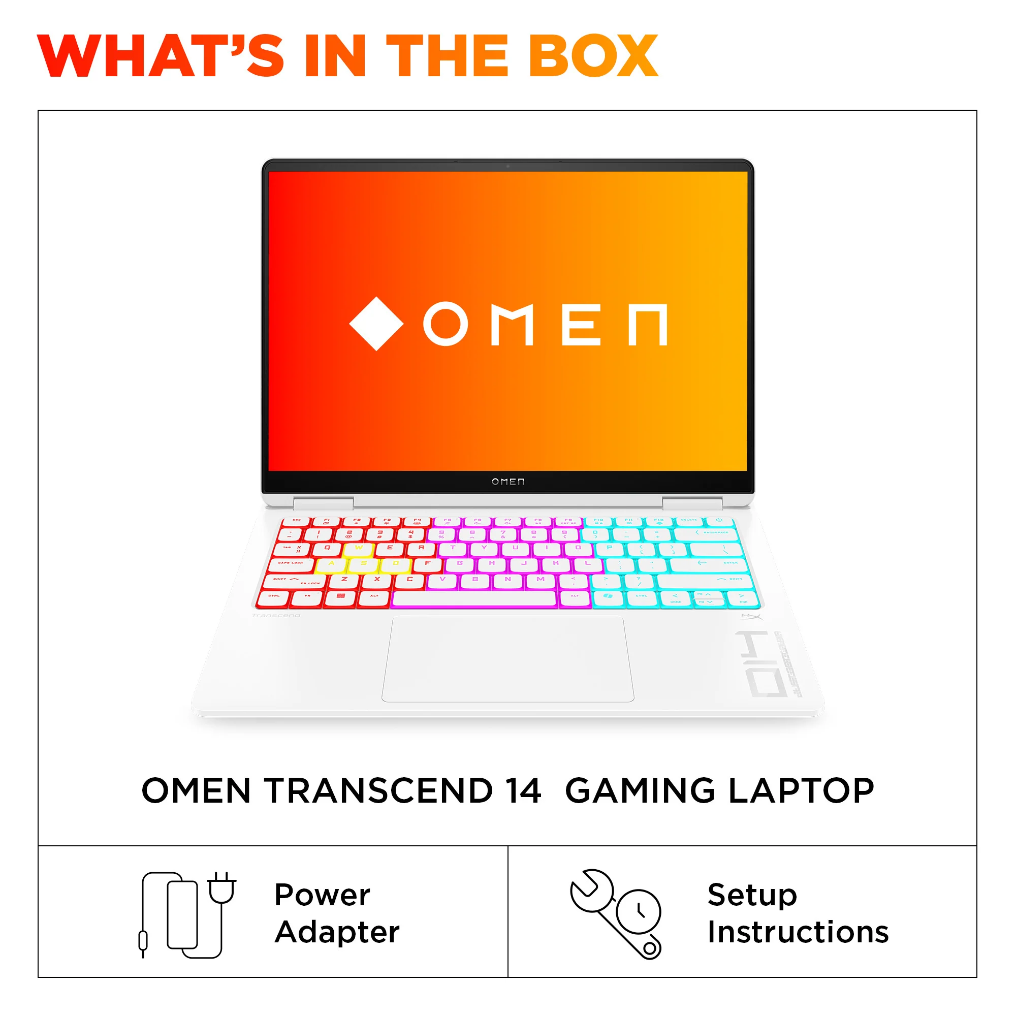 OMEN Transcend Laptop 14-fb1047nr 14", Windows 11 Home,  Intel® Core™ Ultra 7, 16GB RAM, 1TB SSD, NVIDIA® GeForce RTX™ 5060, 3K, Ceramic white - Image 10
