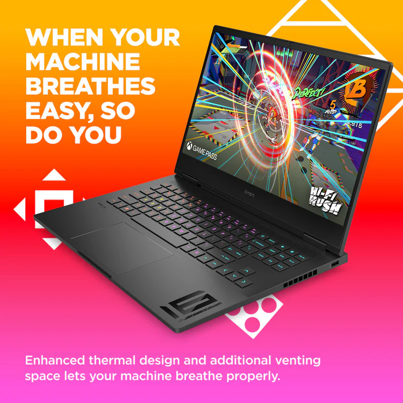 OMEN Transcend Laptop 16-u1047nr 16", Windows 11 Home,  Intel® Core™ i7, 32GB RAM, 1TB SSD, NVIDIA® GeForce RTX™ 4070, WQXGA, Shadow black - Image 3